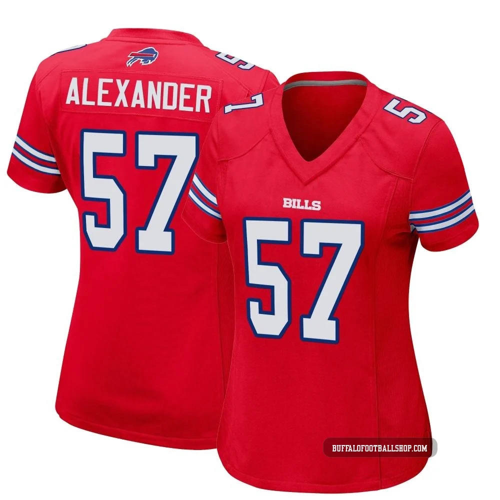 Lorenzo Alexander ＃57 Buffalo Bills Game Red Women's Alternate Jersey