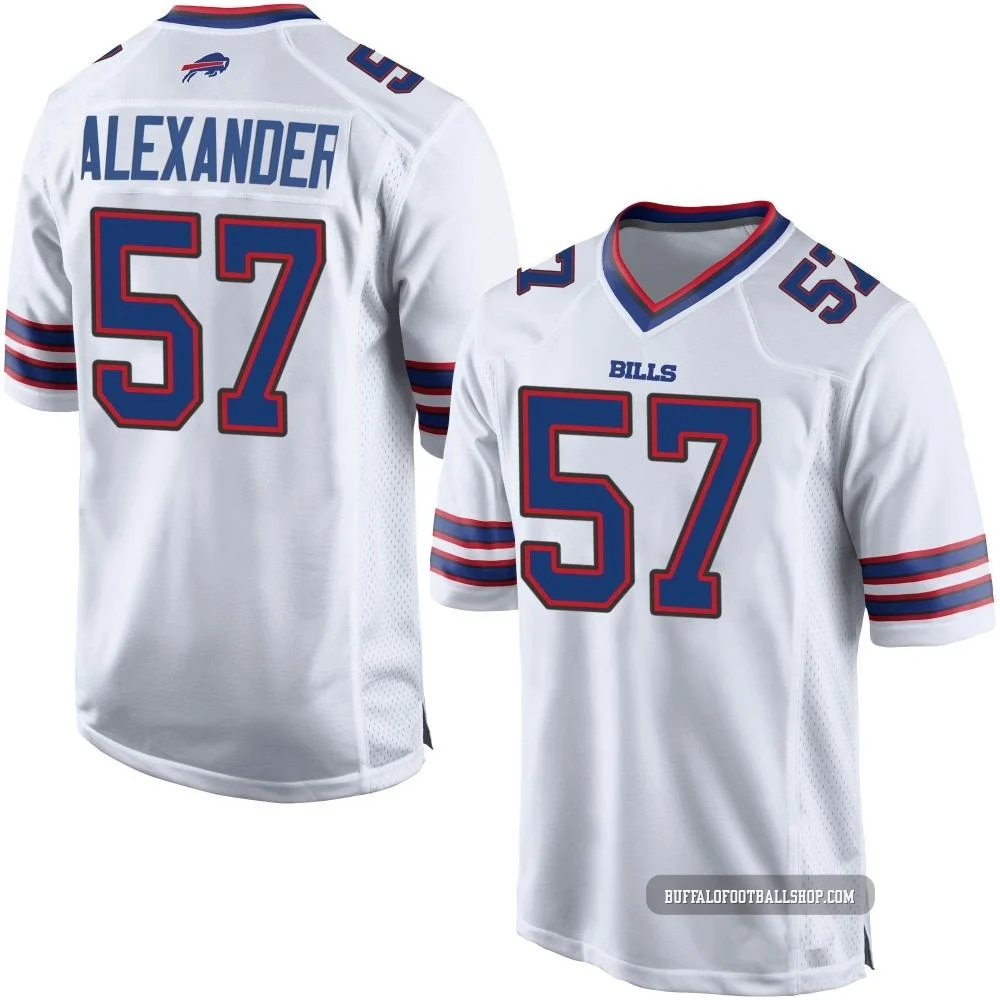 Lorenzo Alexander ＃57 Buffalo Bills Game White Men's Jersey