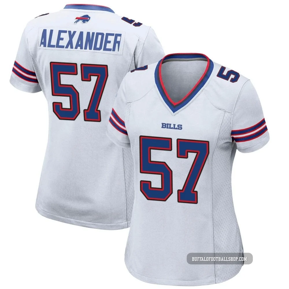 Lorenzo Alexander ＃57 Buffalo Bills Game White Women's Jersey