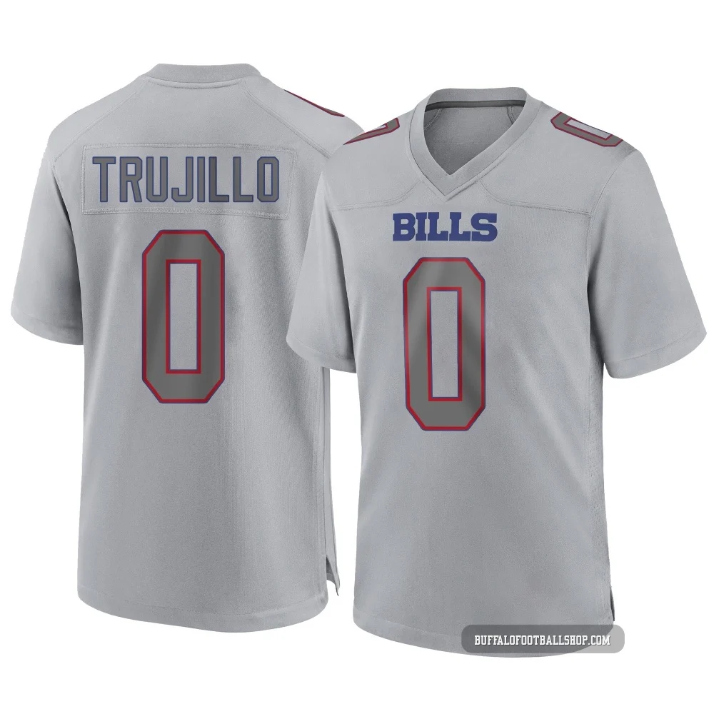 Maddux Trujillo ＃0 Buffalo Bills Game Gray Men's Atmosphere Fashion Jersey