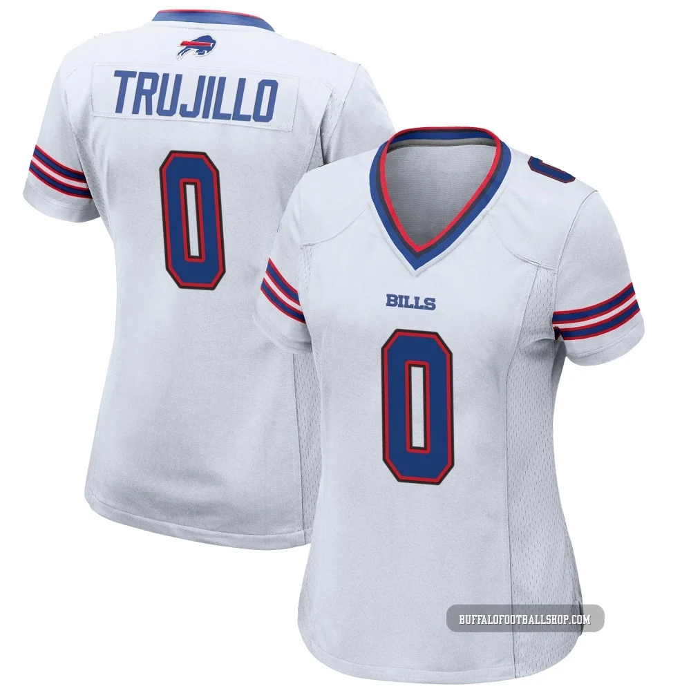 Maddux Trujillo ＃0 Buffalo Bills Game White Women's Jersey