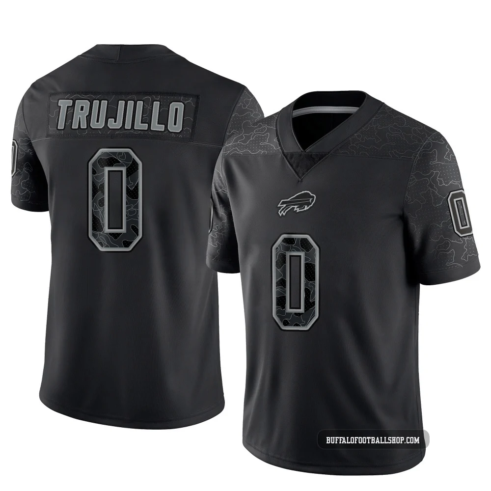 Maddux Trujillo ＃0 Buffalo Bills Limited Black Youth Reflective Jersey