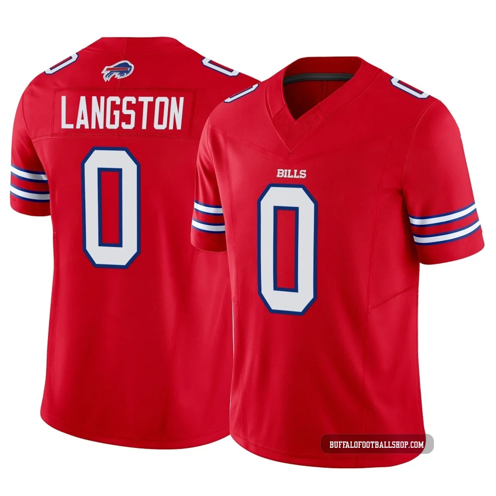 Mark Langston ＃0 Buffalo Bills Limited Red Men's Vapor F.U.S.E. Jersey