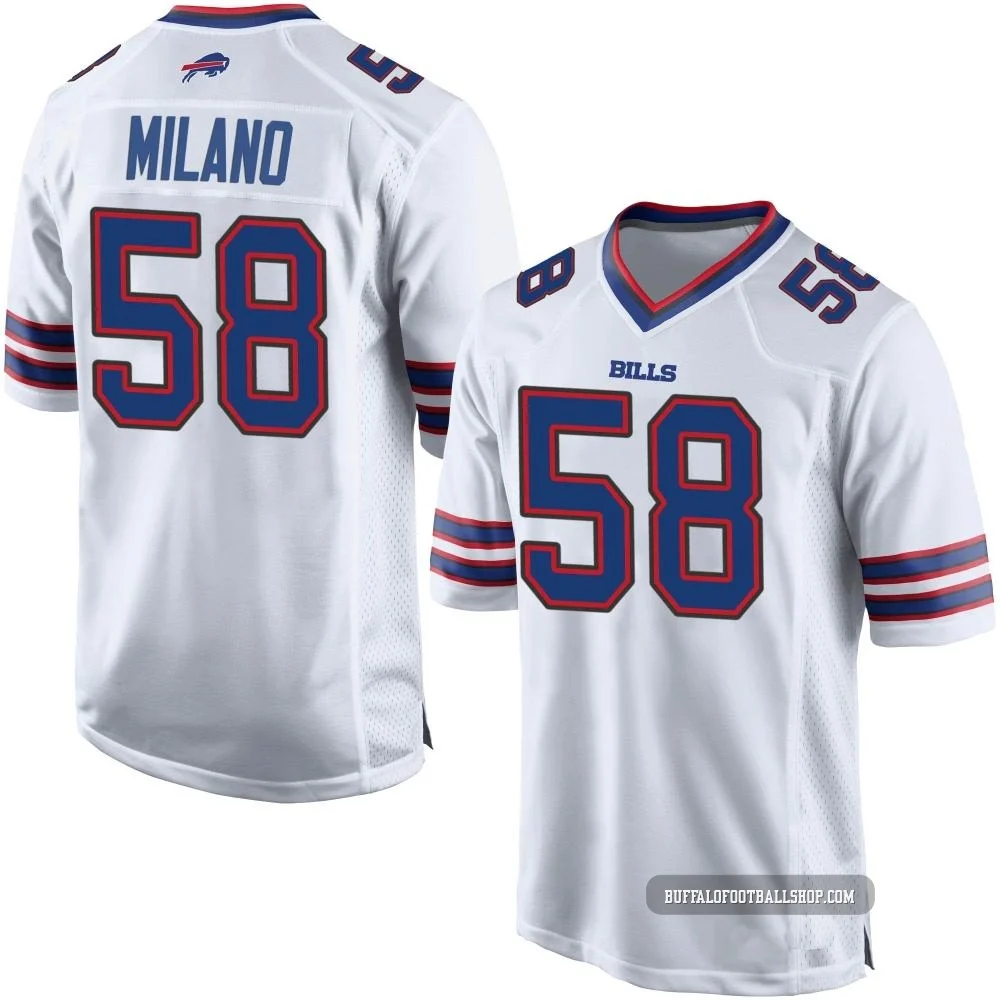 Matt Milano ＃58 Buffalo Bills Game White Men's Jersey
