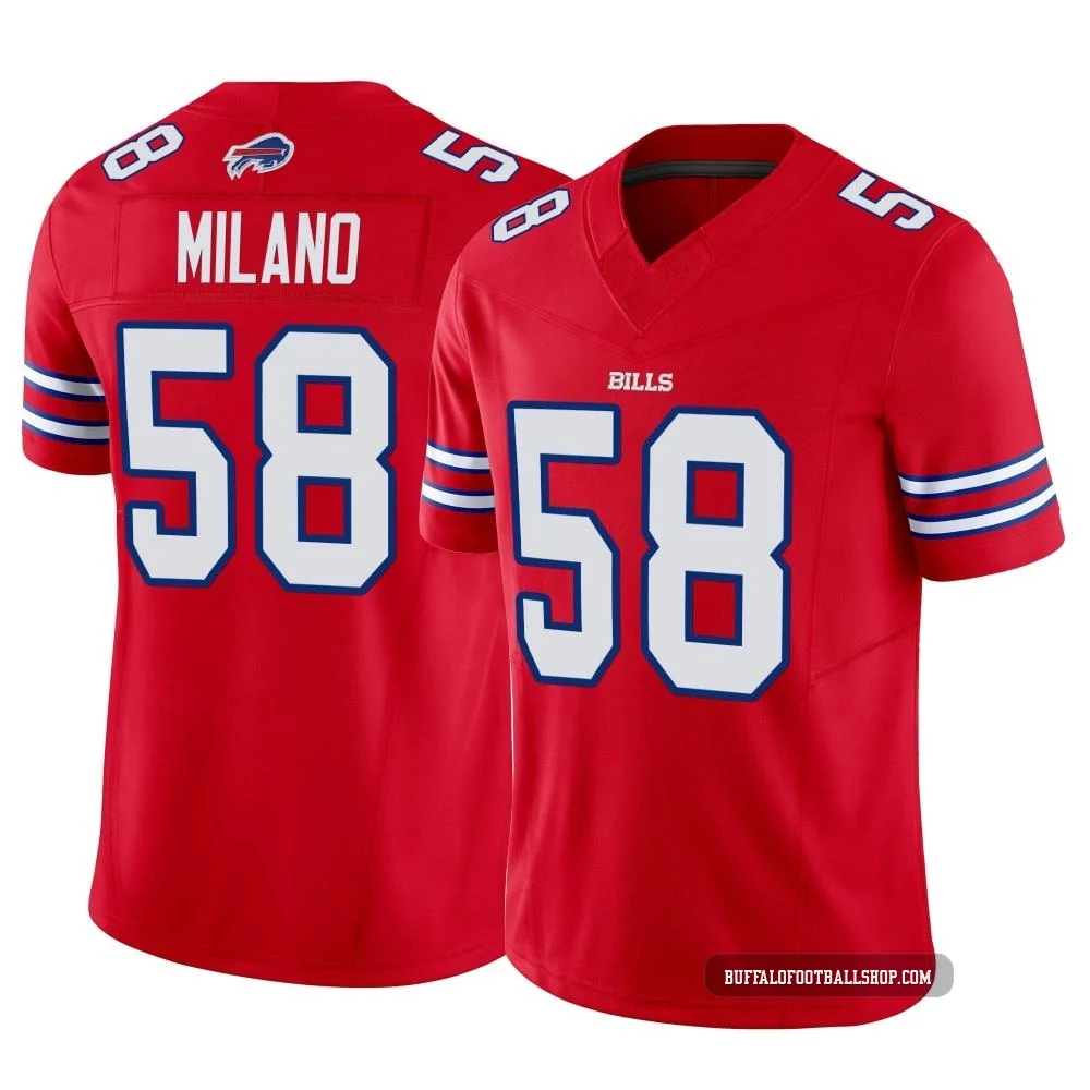 Matt Milano ＃58 Buffalo Bills Limited Red Men's Vapor F.U.S.E. Jersey