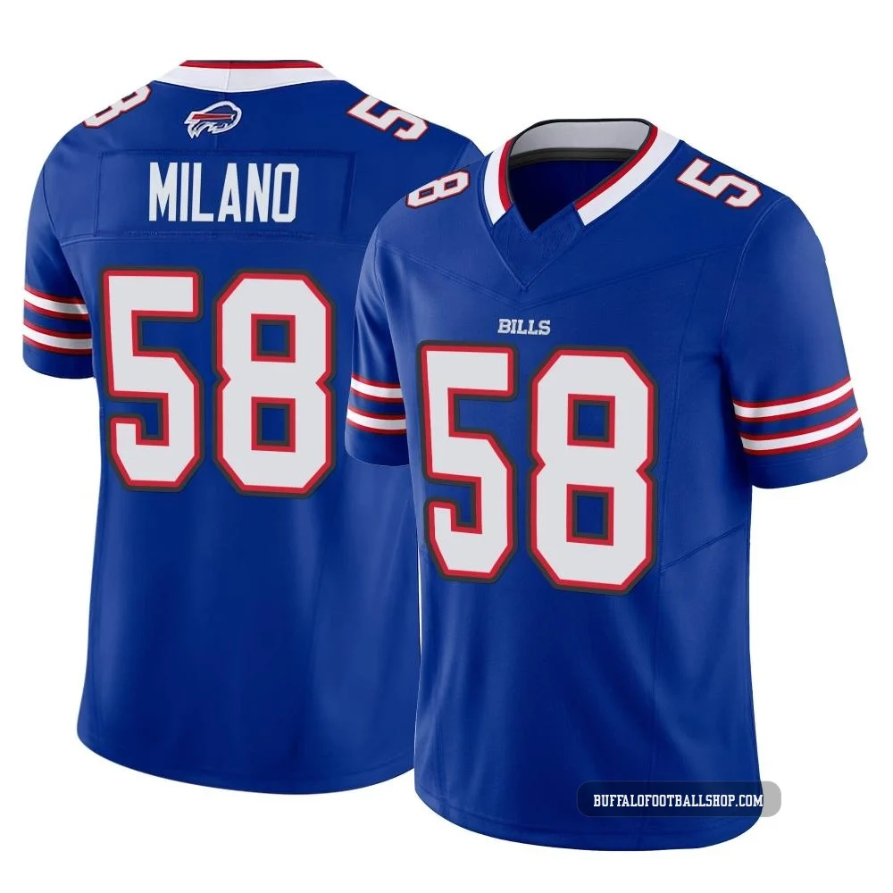Matt Milano ＃58 Buffalo Bills Limited Royal Youth Vapor F.U.S.E. Jersey