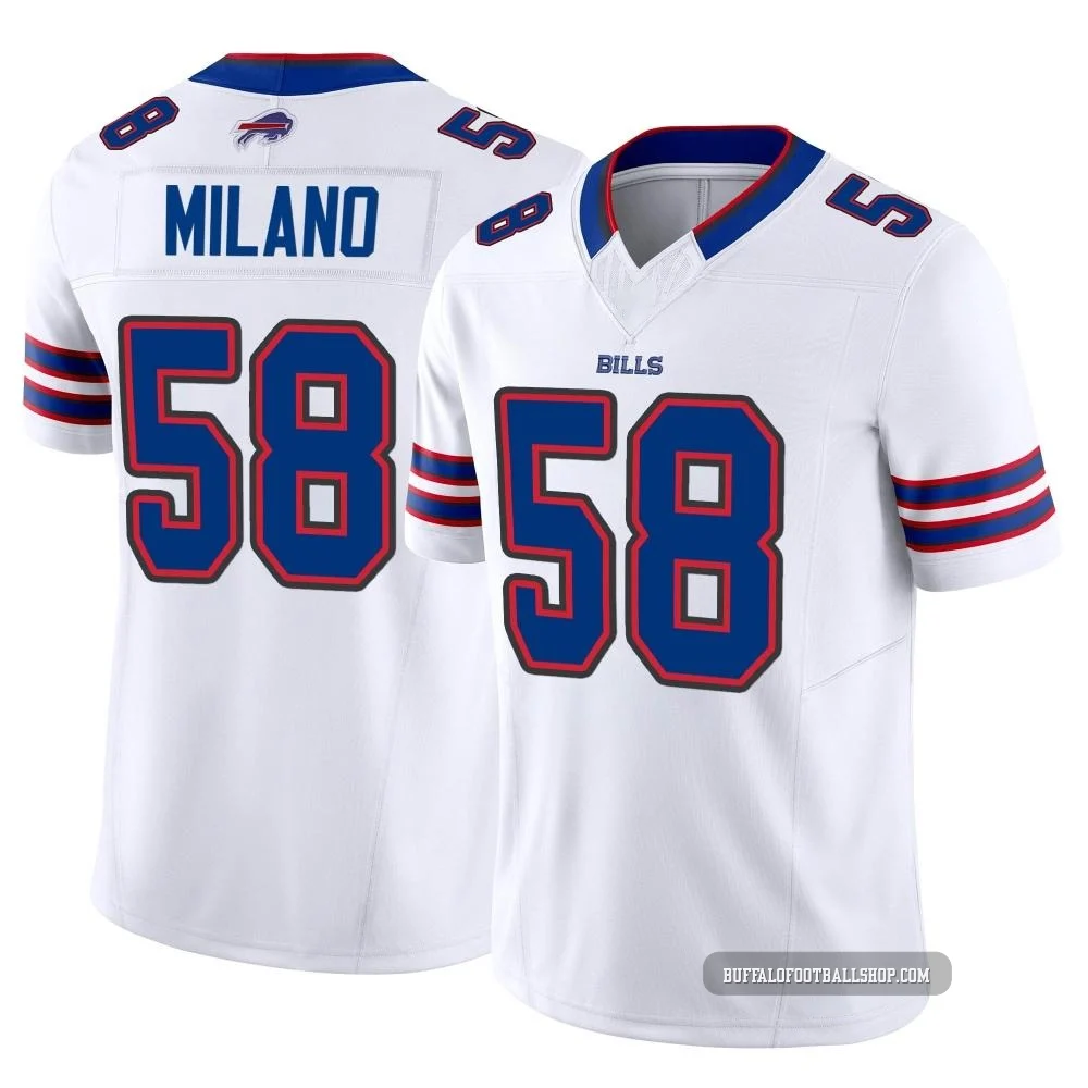 Matt Milano ＃58 Buffalo Bills Limited White Men's Vapor F.U.S.E. Jersey