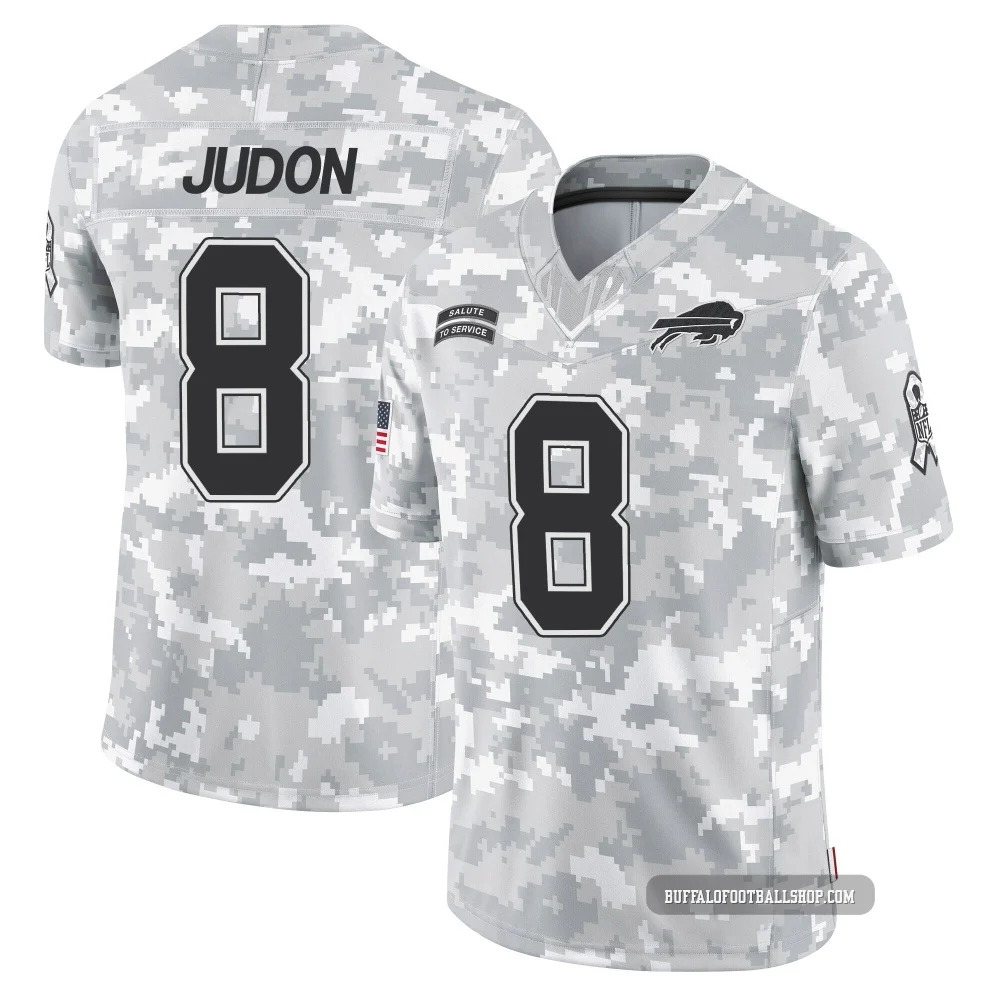 Matthew Judon ＃8 Buffalo Bills Limited Arctic Camo Youth 2024 Salute to Service Jersey