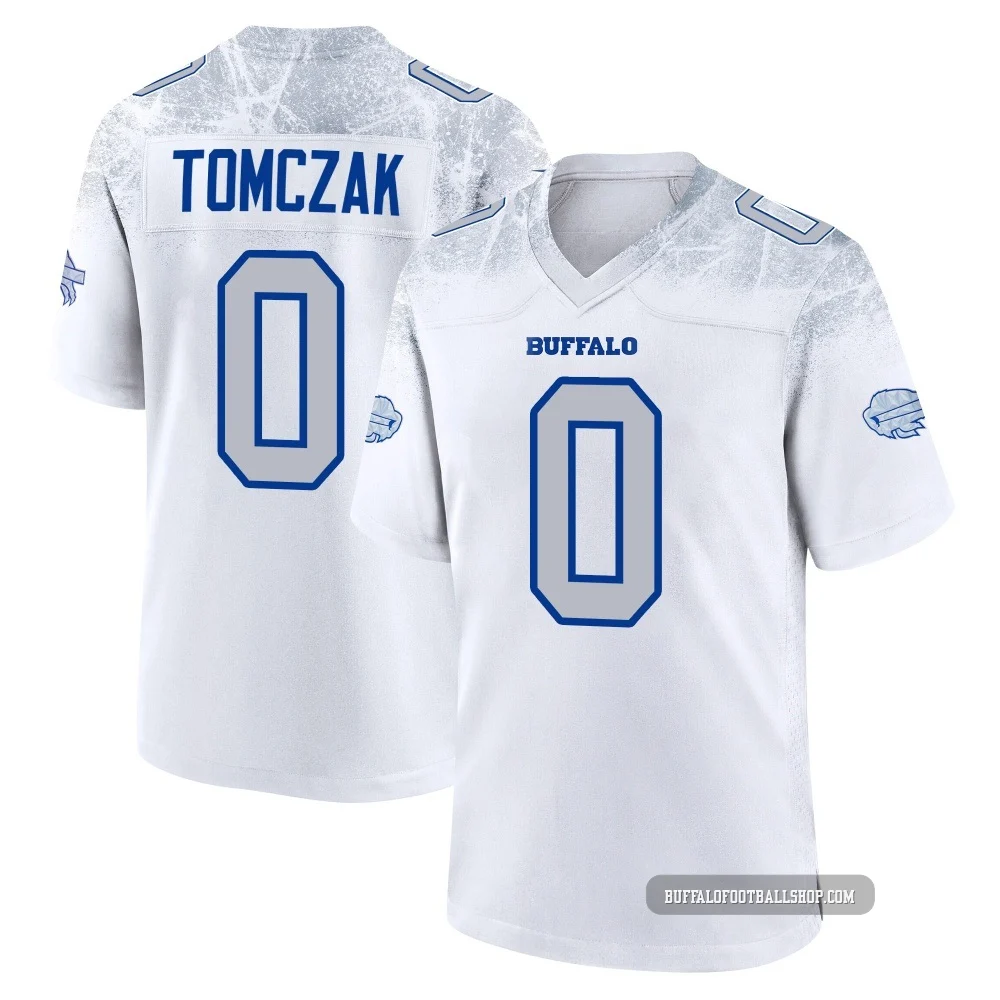 Max Tomczak ＃0 Buffalo Bills Game White Youth 2025 Rivalries Collection Jersey