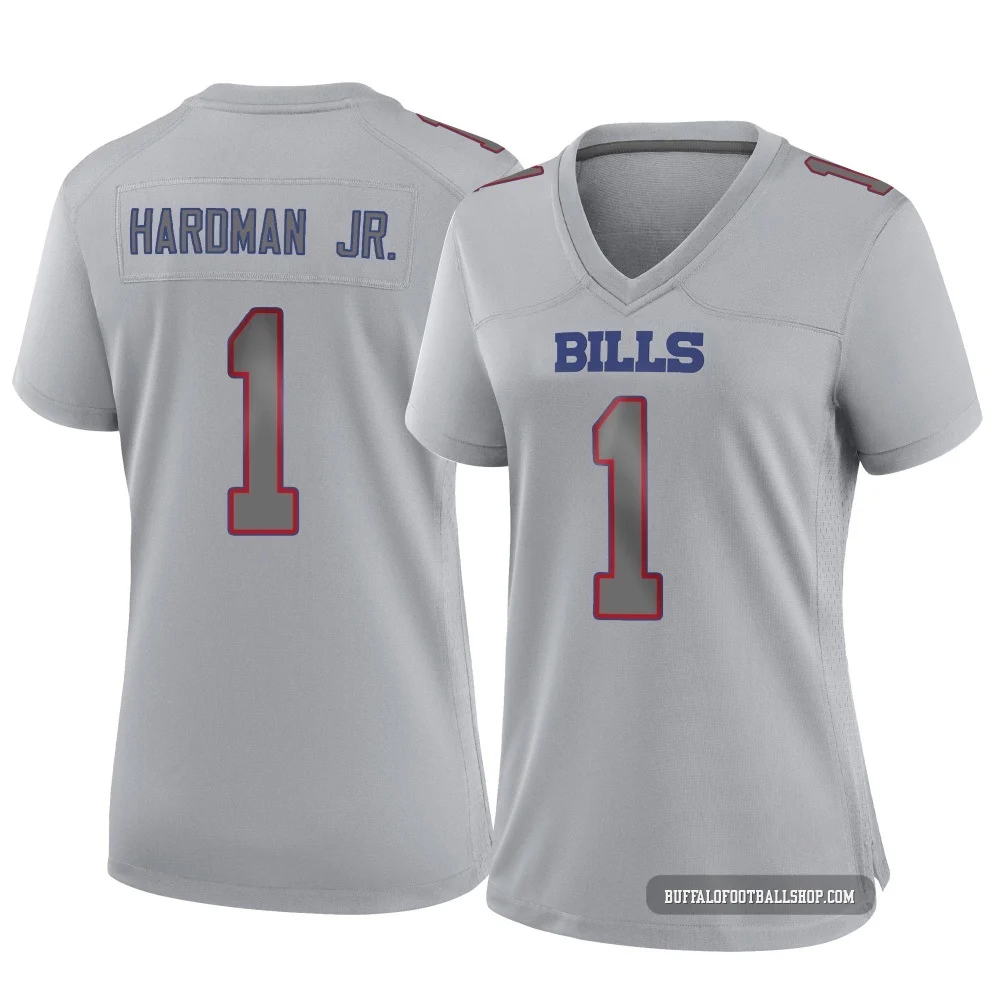 Mecole Hardman Jr. ＃1 Buffalo Bills Game Gray Women's Atmosphere Fashion Jersey