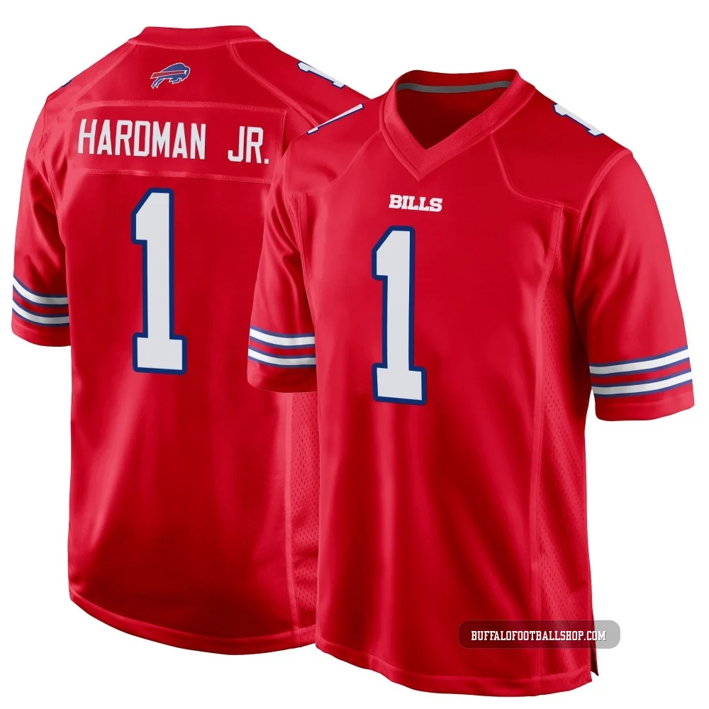 Mecole Hardman Jr. ＃1 Buffalo Bills Game Red Men's Alternate Jersey