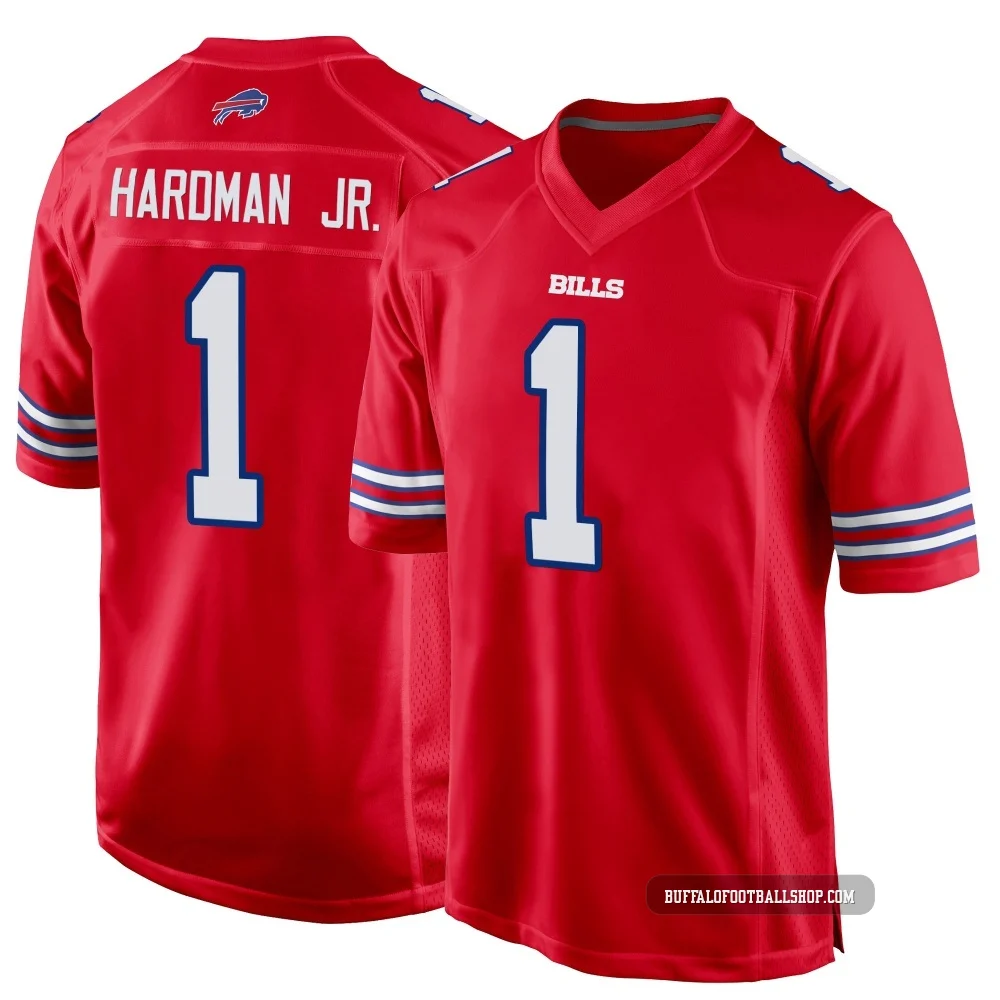 Mecole Hardman Jr. ＃1 Buffalo Bills Game Red Youth Alternate Jersey