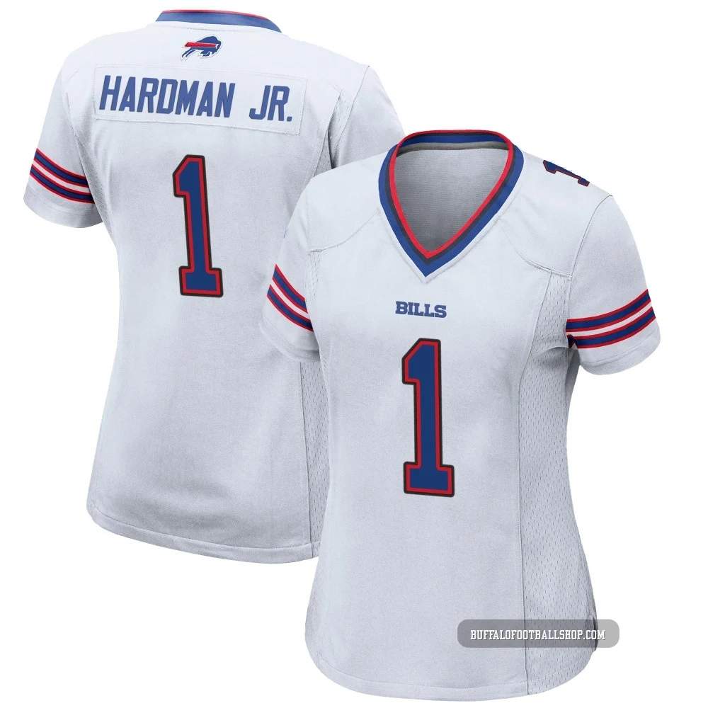 Mecole Hardman Jr. ＃1 Buffalo Bills Game White Women's Jersey
