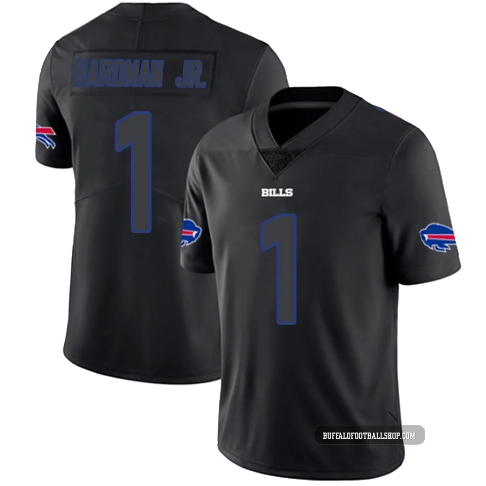 Mecole Hardman Jr. ＃1 Buffalo Bills Limited Black Impact Men's Jersey