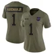 Mecole Hardman Jr. ＃1 Buffalo Bills Limited Olive Women's 2025 Salute to Service Jersey