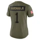 Mecole Hardman Jr. ＃1 Buffalo Bills Limited Olive Women's 2025 Salute to Service Jersey