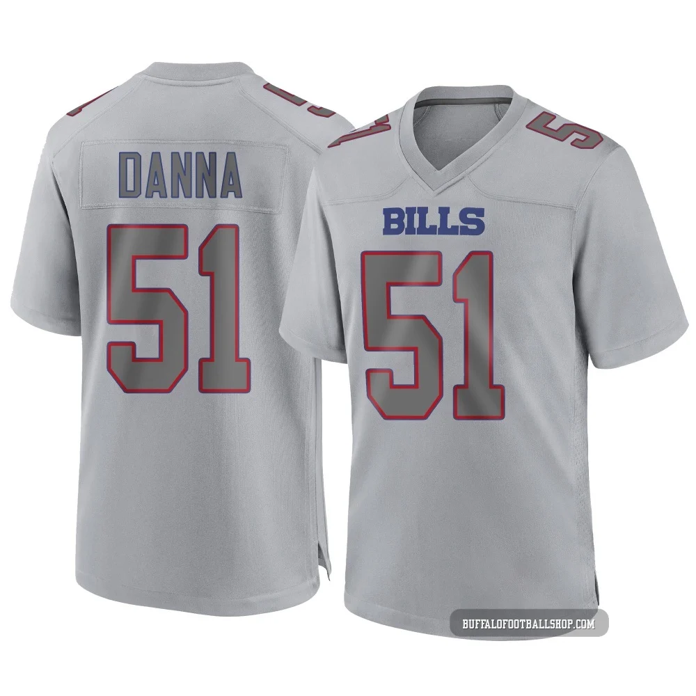 Mike Danna ＃51 Buffalo Bills Game Gray Men's Atmosphere Fashion Jersey