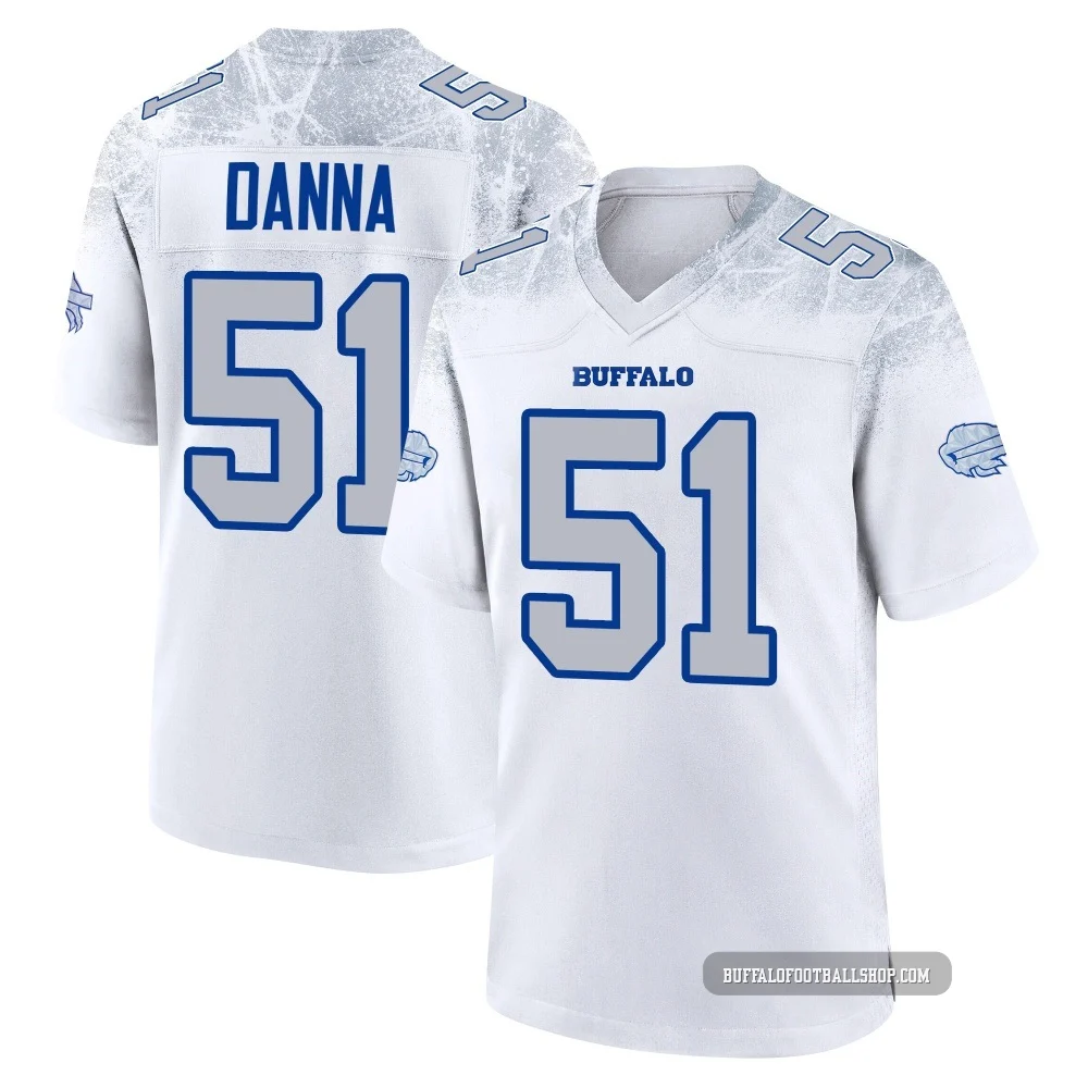 Mike Danna ＃51 Buffalo Bills Game White Men's 2025 Rivalries Collection Jersey