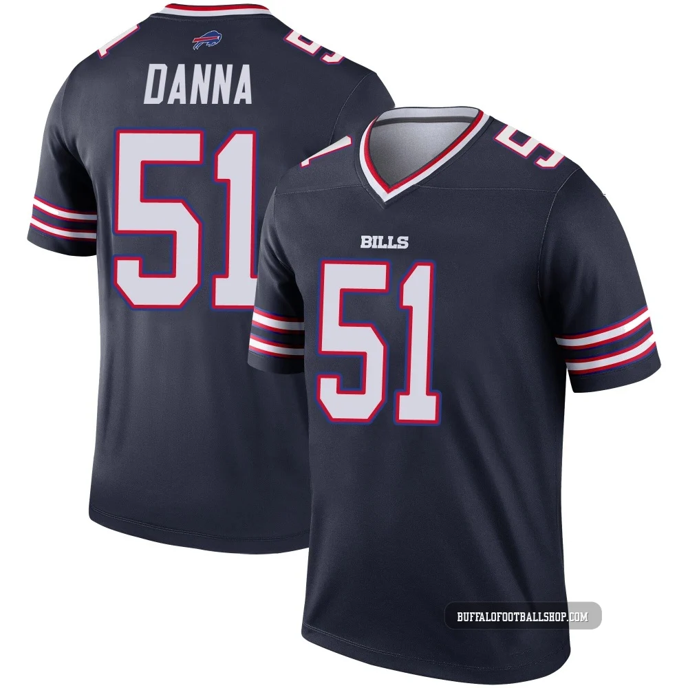 Mike Danna ＃51 Buffalo Bills Legend Navy Youth Inverted Jersey