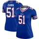 Mike Danna ＃51 Buffalo Bills Legend Royal Women's Jersey