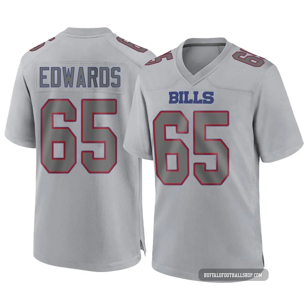 Mike Edwards ＃65 Buffalo Bills Game Gray Men's Atmosphere Fashion Jersey