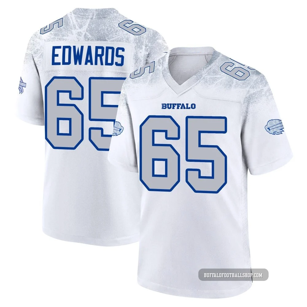 Mike Edwards ＃65 Buffalo Bills Game White Youth 2025 Rivalries Collection Jersey
