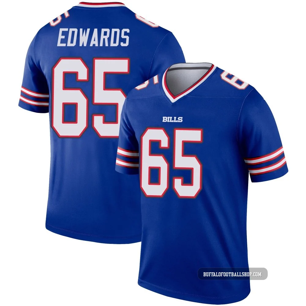Mike Edwards ＃65 Buffalo Bills Legend Royal Youth Jersey