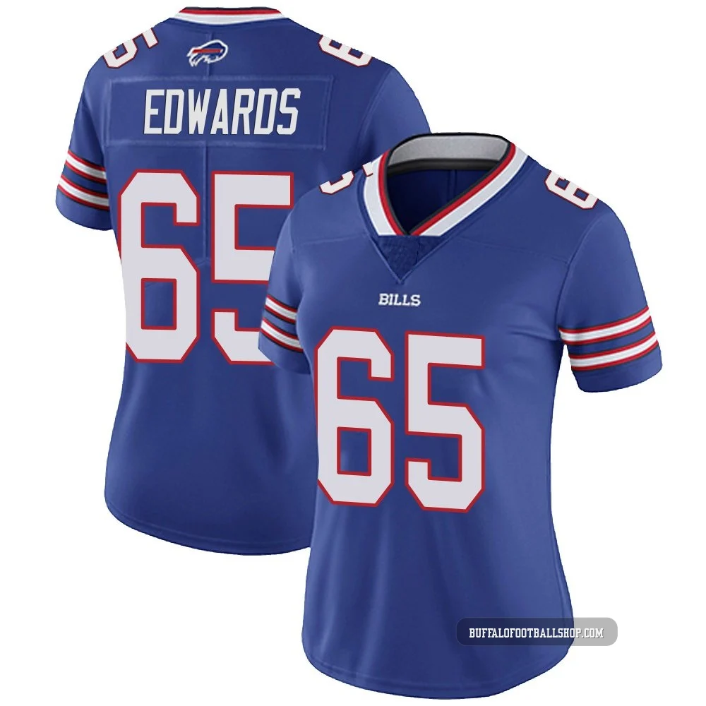 Mike Edwards ＃65 Buffalo Bills Limited Royal Women's Team Color Vapor Untouchable Jersey