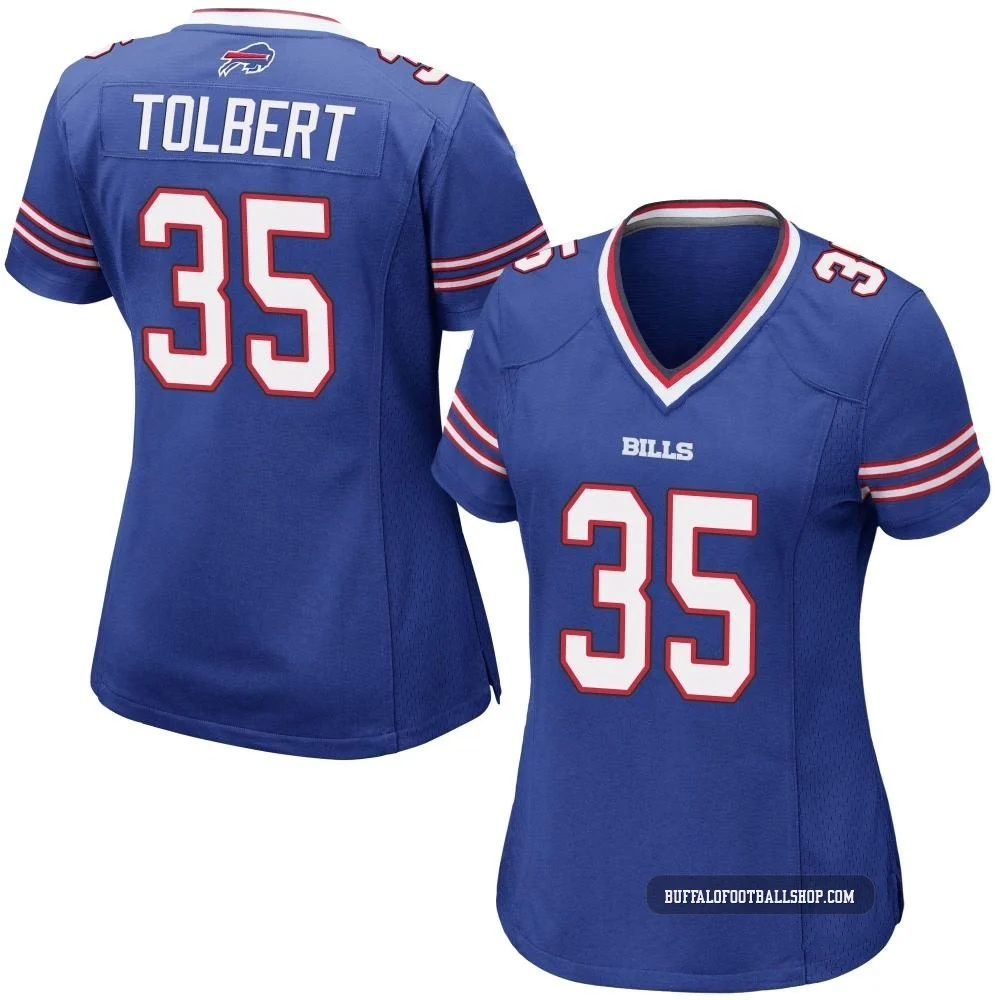 Mike Tolbert ＃35 Buffalo Bills Game Royal Blue Women's Team Color Jersey
