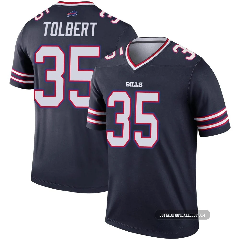 Mike Tolbert ＃35 Buffalo Bills Legend Navy Men's Inverted Jersey