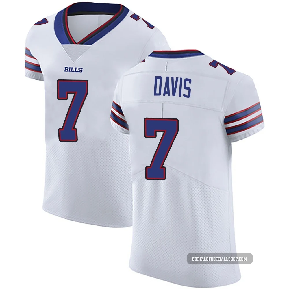 Ray Davis ＃7 Buffalo Bills Elite White Men's Vapor Untouchable Jersey