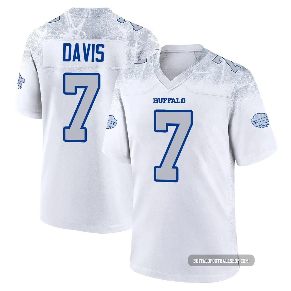 Ray Davis ＃7 Buffalo Bills Game White Men's 2025 Rivalries Collection Jersey