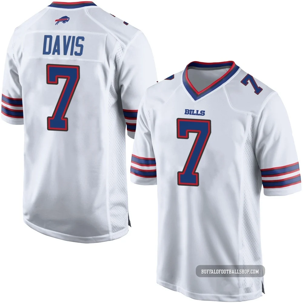 Ray Davis ＃7 Buffalo Bills Game White Youth Jersey