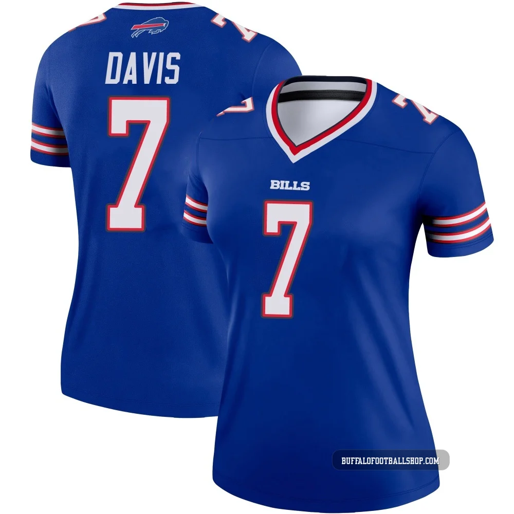 Ray Davis ＃7 Buffalo Bills Legend Royal Women's Jersey