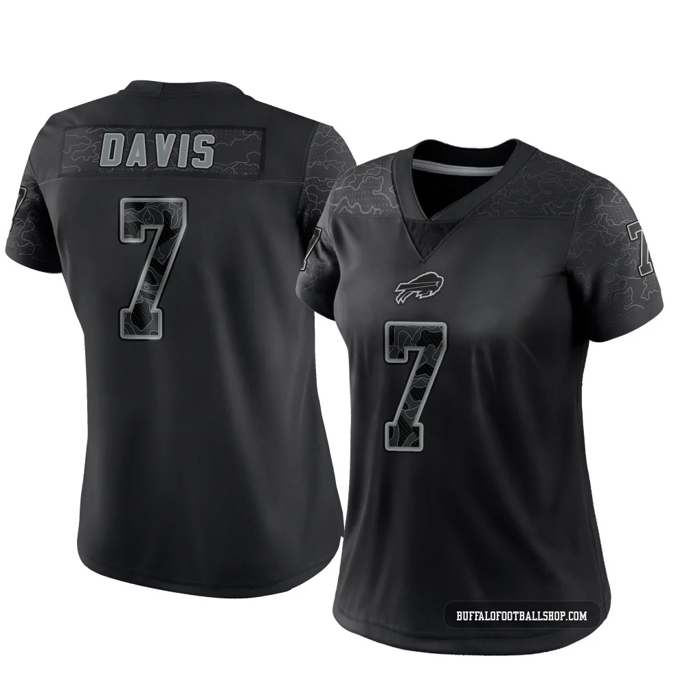 Ray Davis ＃7 Buffalo Bills Limited Black Women's Reflective Jersey
