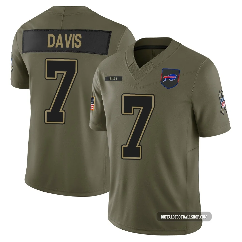 Ray Davis ＃7 Buffalo Bills Limited Olive Men's 2025 Salute to Service Jersey