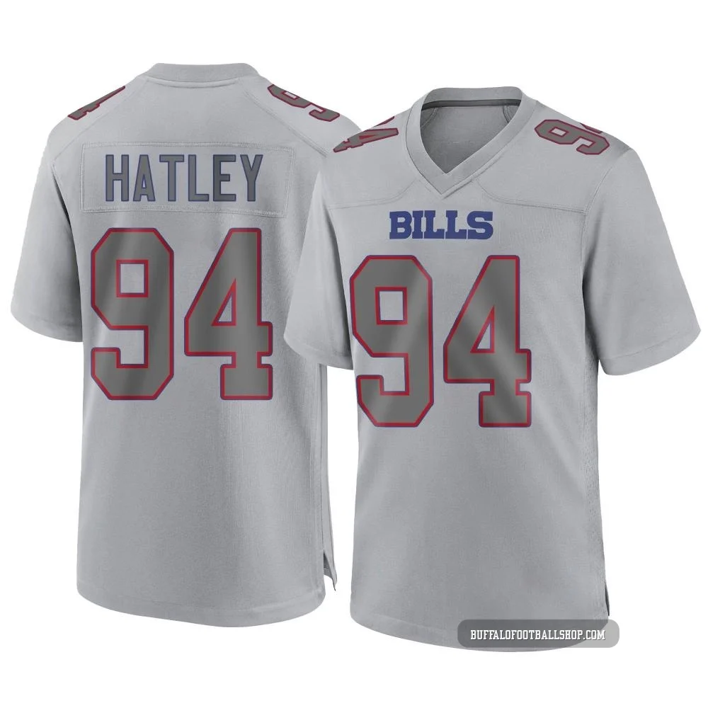 Rickey Hatley ＃94 Buffalo Bills Game Gray Men's Atmosphere Fashion Jersey