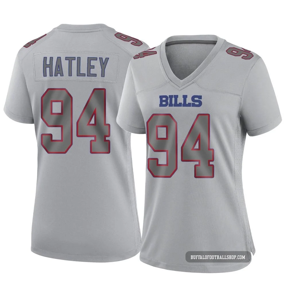Rickey Hatley ＃94 Buffalo Bills Game Gray Women's Atmosphere Fashion Jersey