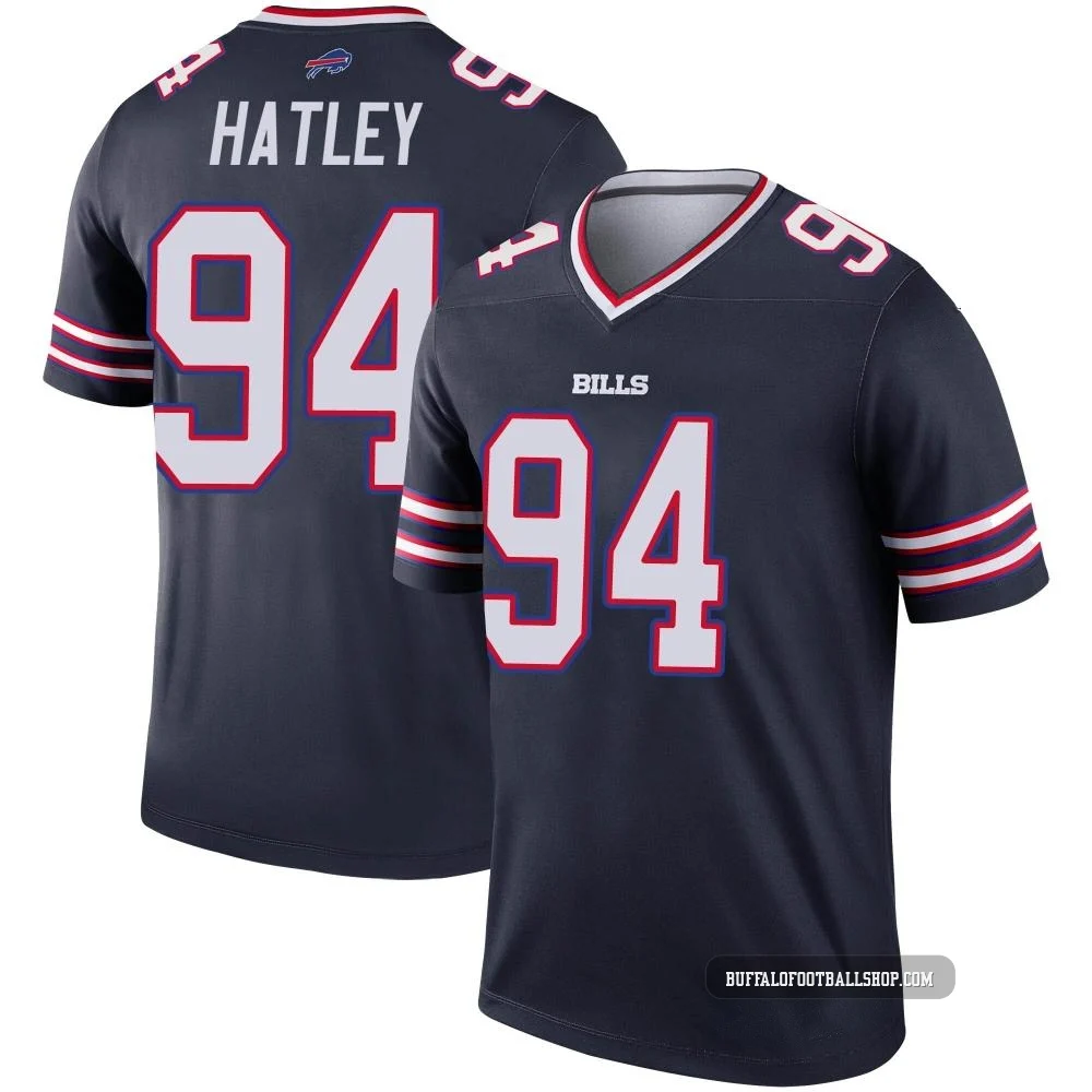 Rickey Hatley ＃94 Buffalo Bills Legend Navy Youth Inverted Jersey