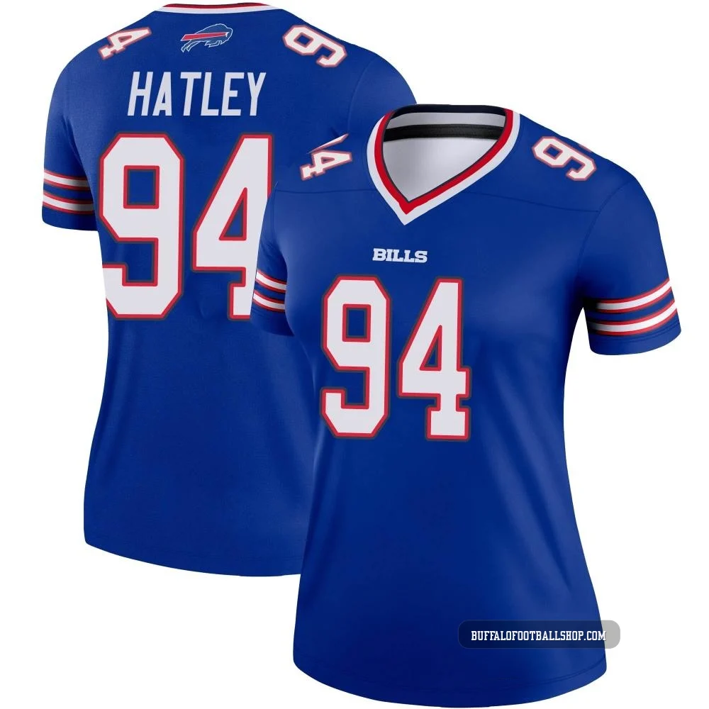 Rickey Hatley ＃94 Buffalo Bills Legend Royal Women's Jersey