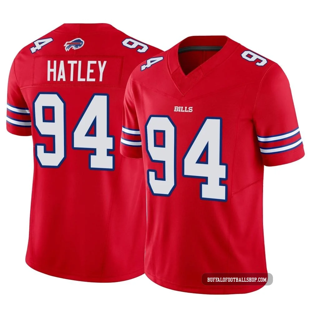 Rickey Hatley ＃94 Buffalo Bills Limited Red Men's Vapor F.U.S.E. Jersey