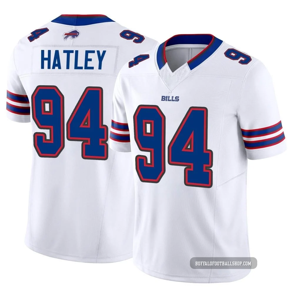 Rickey Hatley ＃94 Buffalo Bills Limited White Men's Vapor F.U.S.E. Jersey