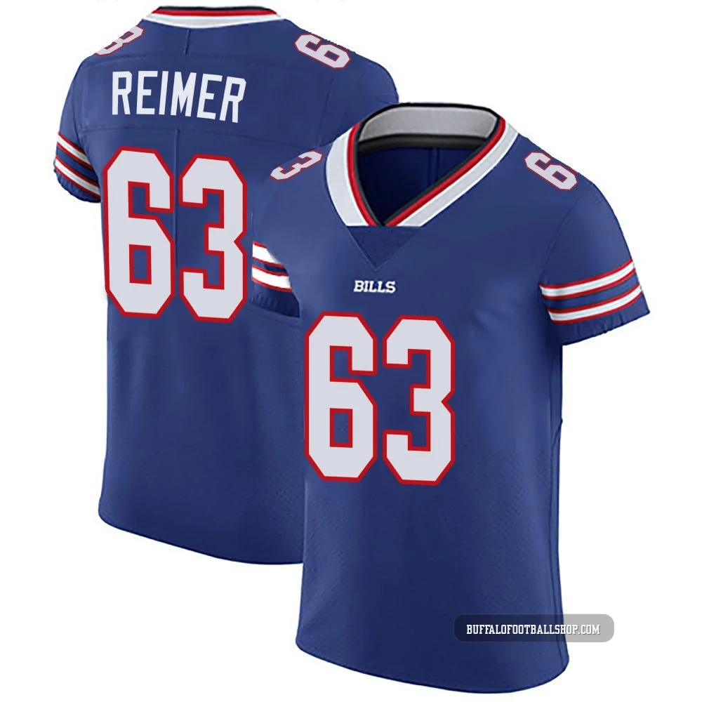 Rush Reimer ＃63 Buffalo Bills Elite Royal Blue Men's Team Color Vapor Untouchable Jersey