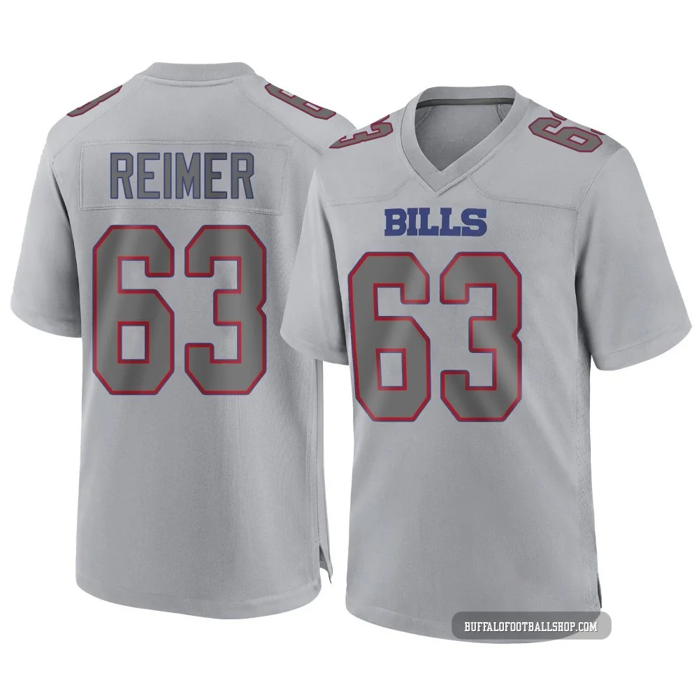 Rush Reimer ＃63 Buffalo Bills Game Gray Men's Atmosphere Fashion Jersey