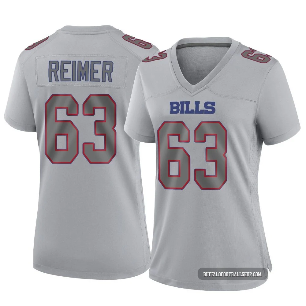 Rush Reimer ＃63 Buffalo Bills Game Gray Women's Atmosphere Fashion Jersey