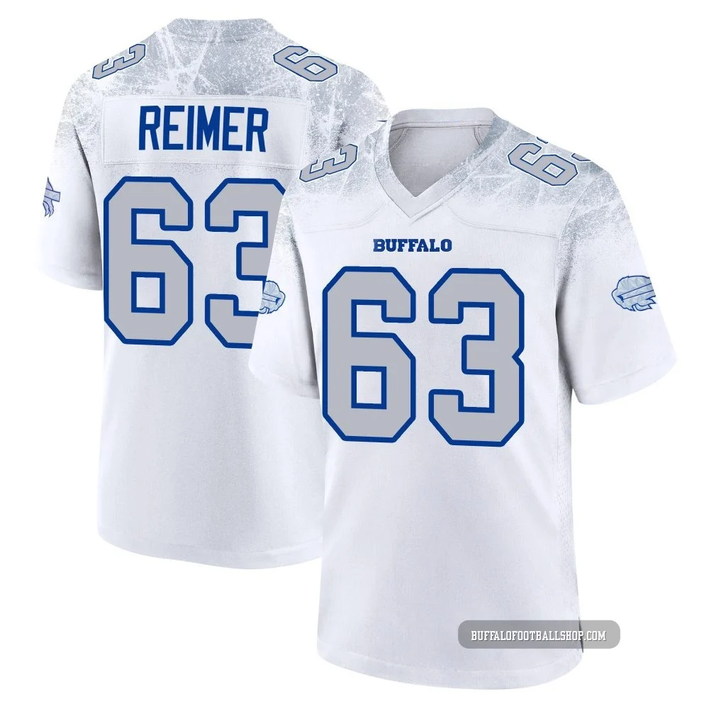 Rush Reimer ＃63 Buffalo Bills Game White Youth 2025 Rivalries Collection Jersey