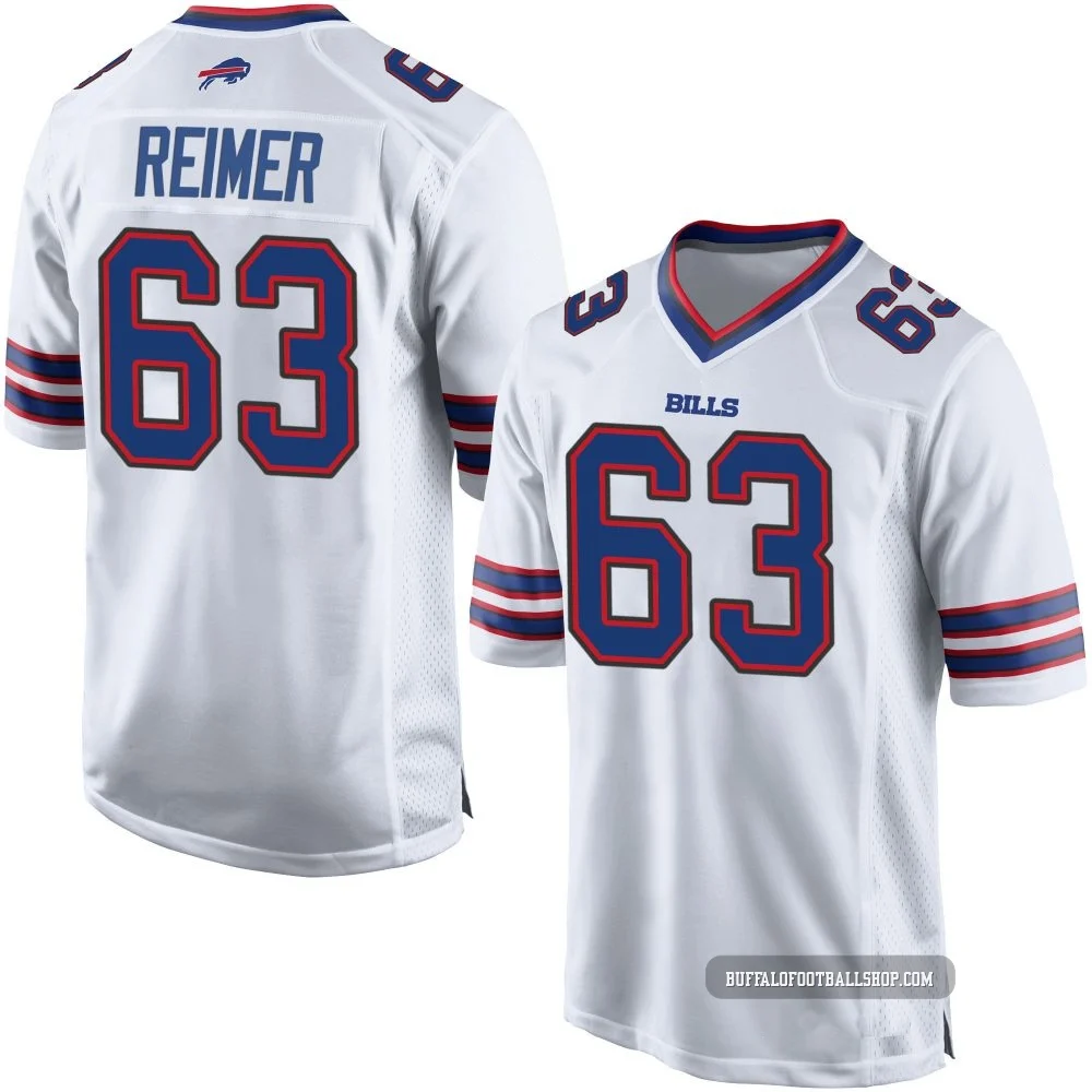 Rush Reimer ＃63 Buffalo Bills Game White Youth Jersey