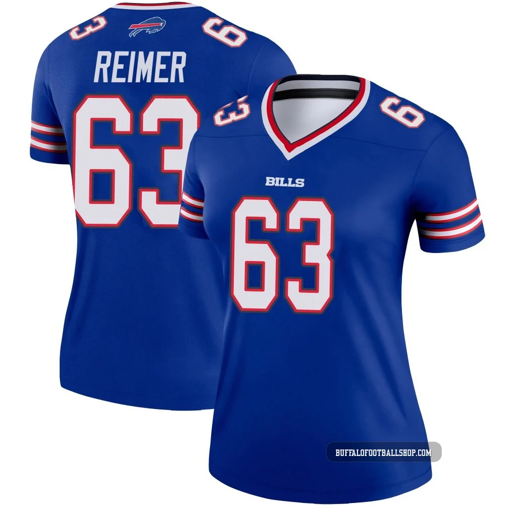 Rush Reimer ＃63 Buffalo Bills Legend Royal Women's Jersey
