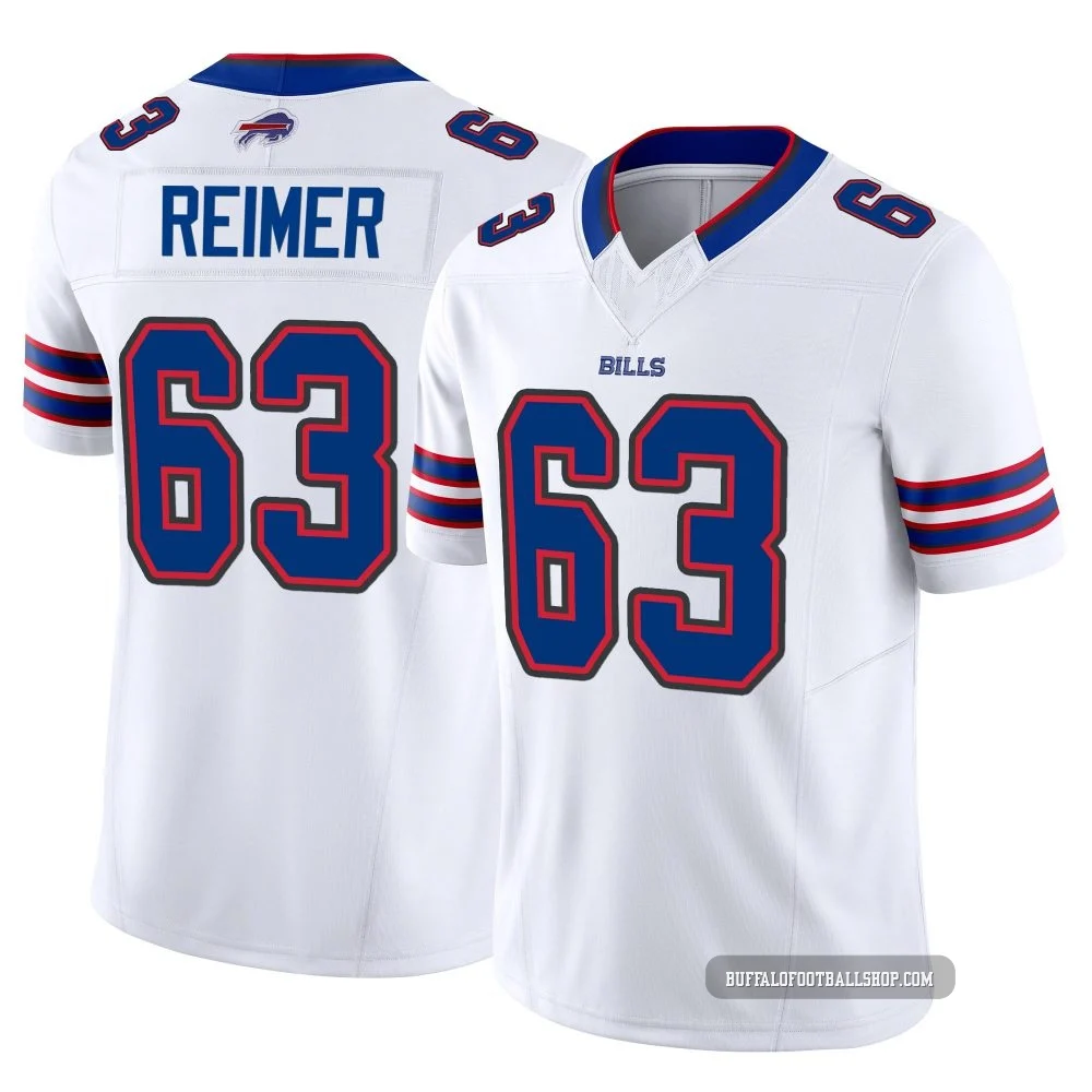 Rush Reimer ＃63 Buffalo Bills Limited White Youth Vapor F.U.S.E. Jersey