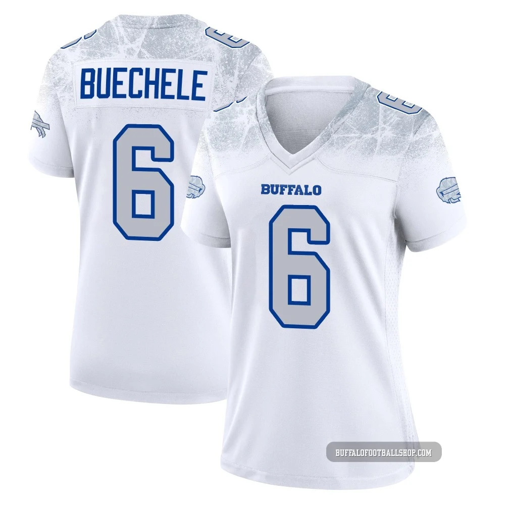 Shane Buechele ＃6 Buffalo Bills Game White Women's 2025 Rivalries Collection Jersey